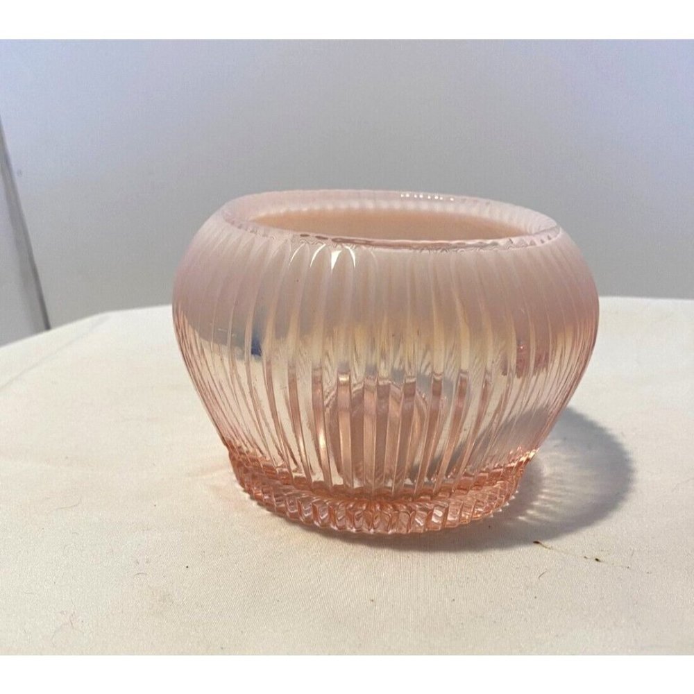 Fenton Pink Opalescent   Rose/Votive Bowl  Sheffield